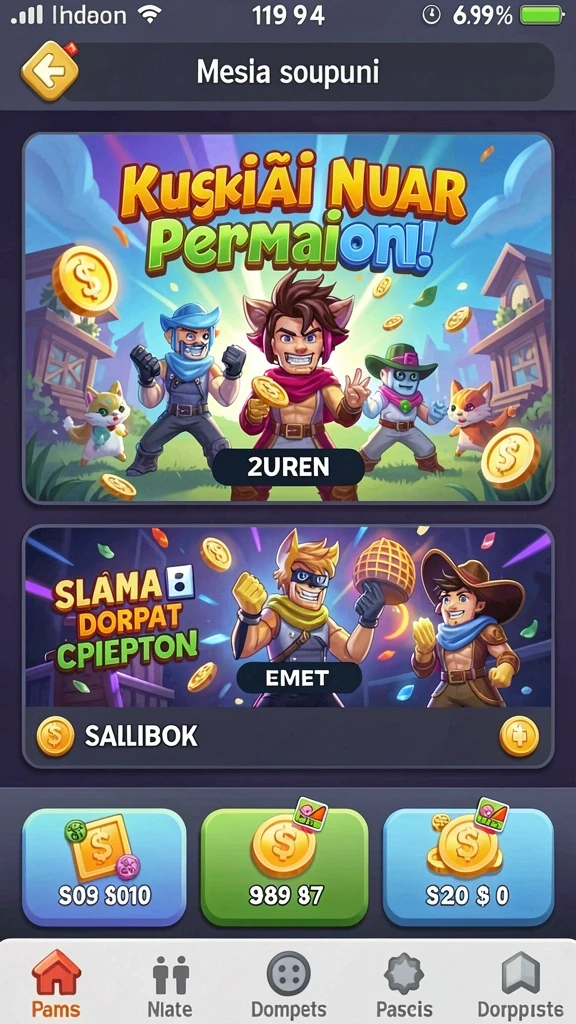 cendana777 - Tampilan awal yang menarik dan informatif.
