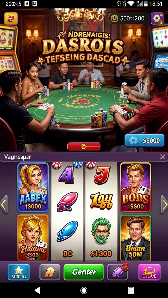 superhoki - Menu utama yang mudah dinavigasi untuk pengguna.